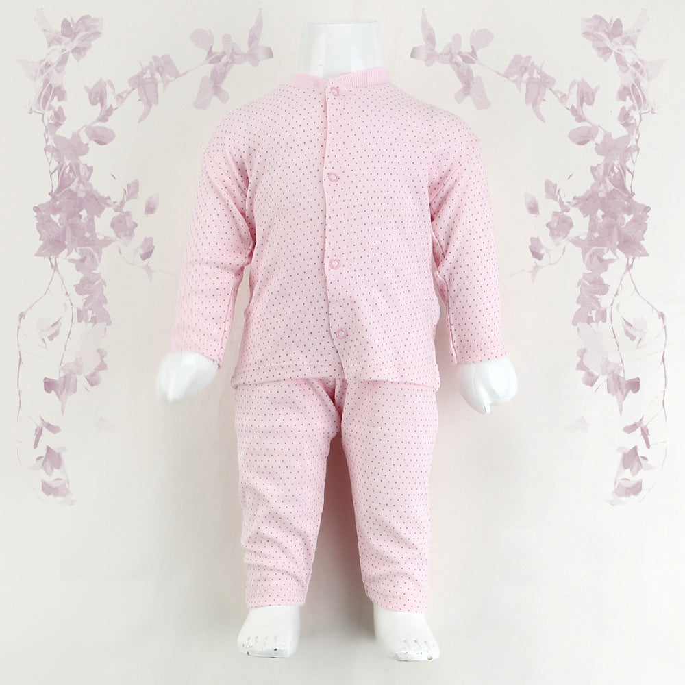 Pembe Puantiyeli Bebek Pijama Takımı (3-12 Ay) - 001.2328