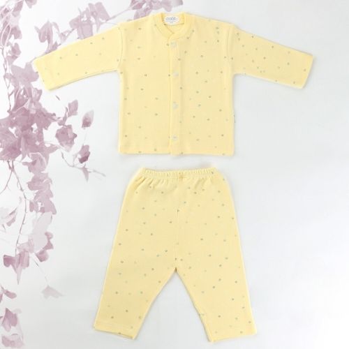 Yıldız Desenli Bebek Pijama Takımı Sarı - 001.2331