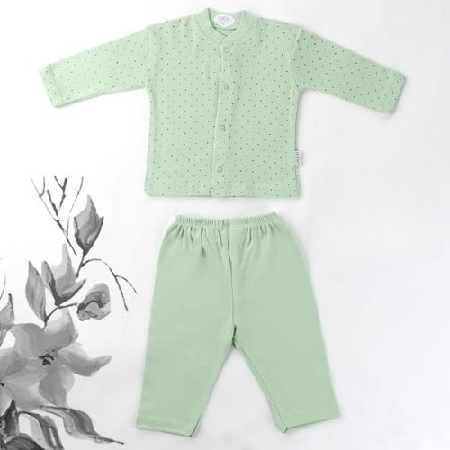 Puantiyeli Bebek Pijama Takımı Yeşil - 001.2328