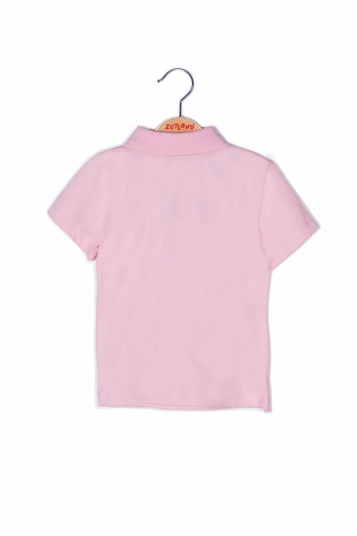 Unisex Çocuk Polo Yaka Kısa Kol T-shirt-2