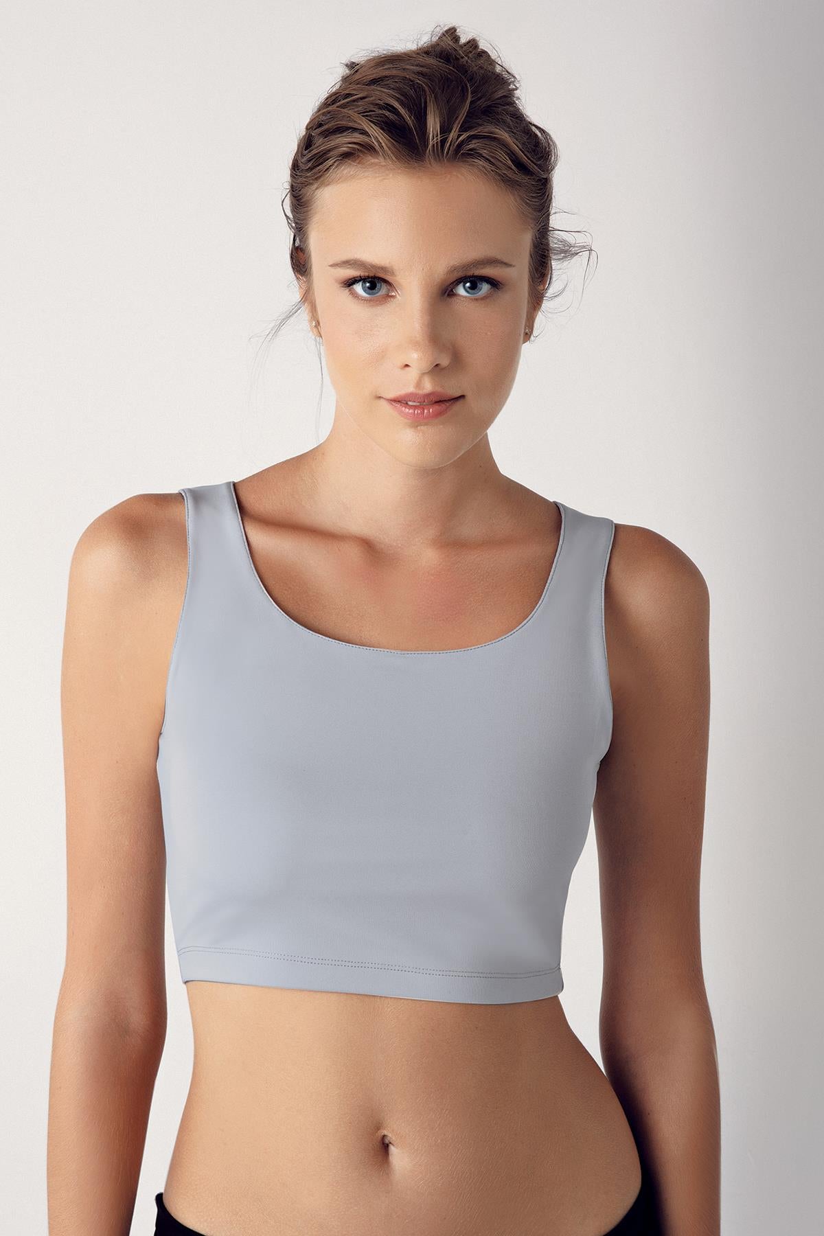 Spor Kalın Askılı Crop Top Büstiyer C01